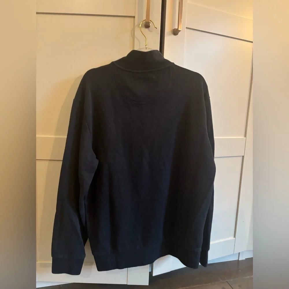 U.S. Polo Assn. Boys Navy Blue Quarter Zip Sweater large preppy classic casual